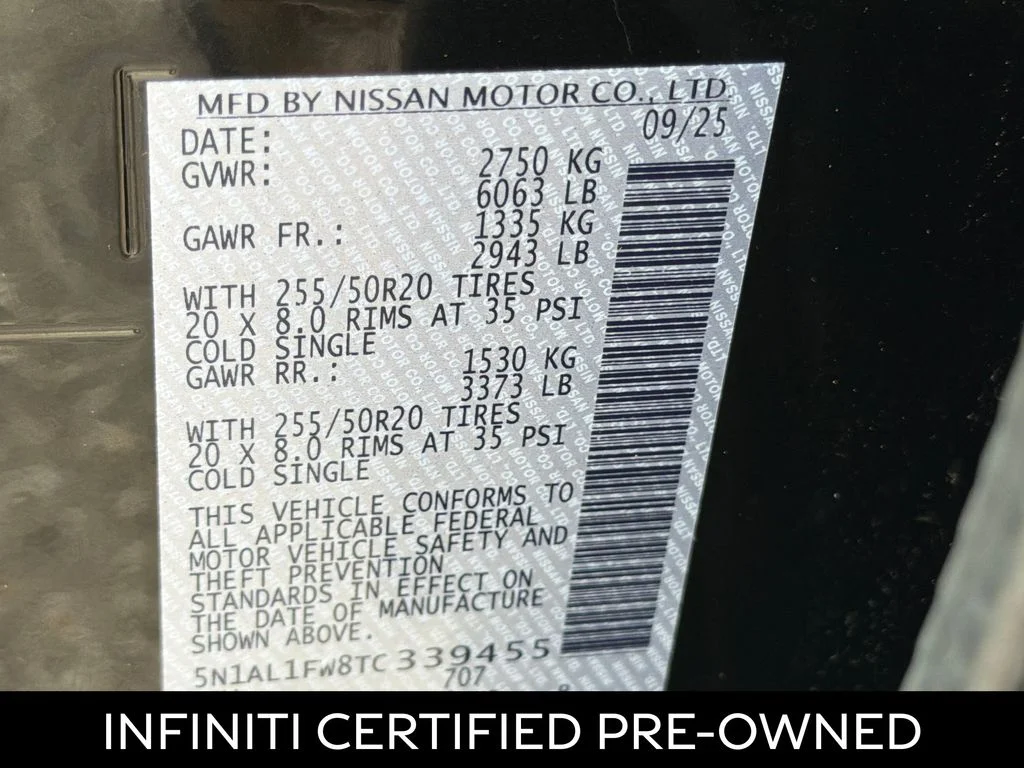 Certified Used 2026 Mineral Black INFINITI SPORT image 27