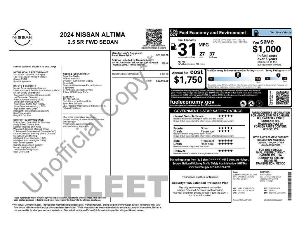 Used 2024 Black Nissan 2.5 SR image 17