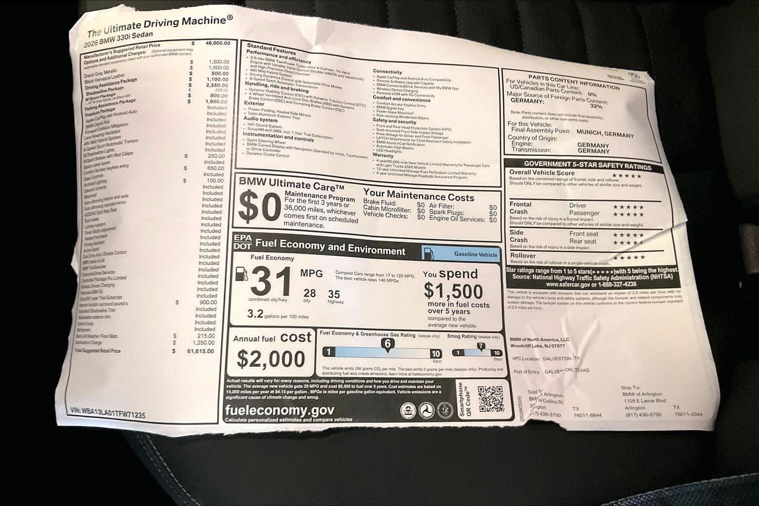 New 2026 Dravit Grey Metallic BMW 330i image 19