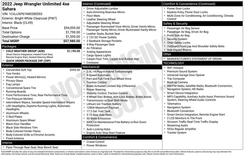 Used 2022 White Jeep Unlimited Sahara 4xe image 17