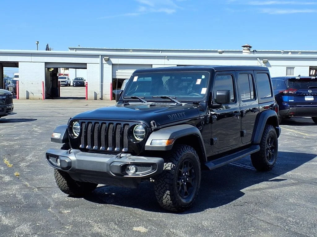 Used 2021 Jeep Wrangler Unlimited Willys with VIN 1C4HJXDG9MW719461 for sale in Kansas City