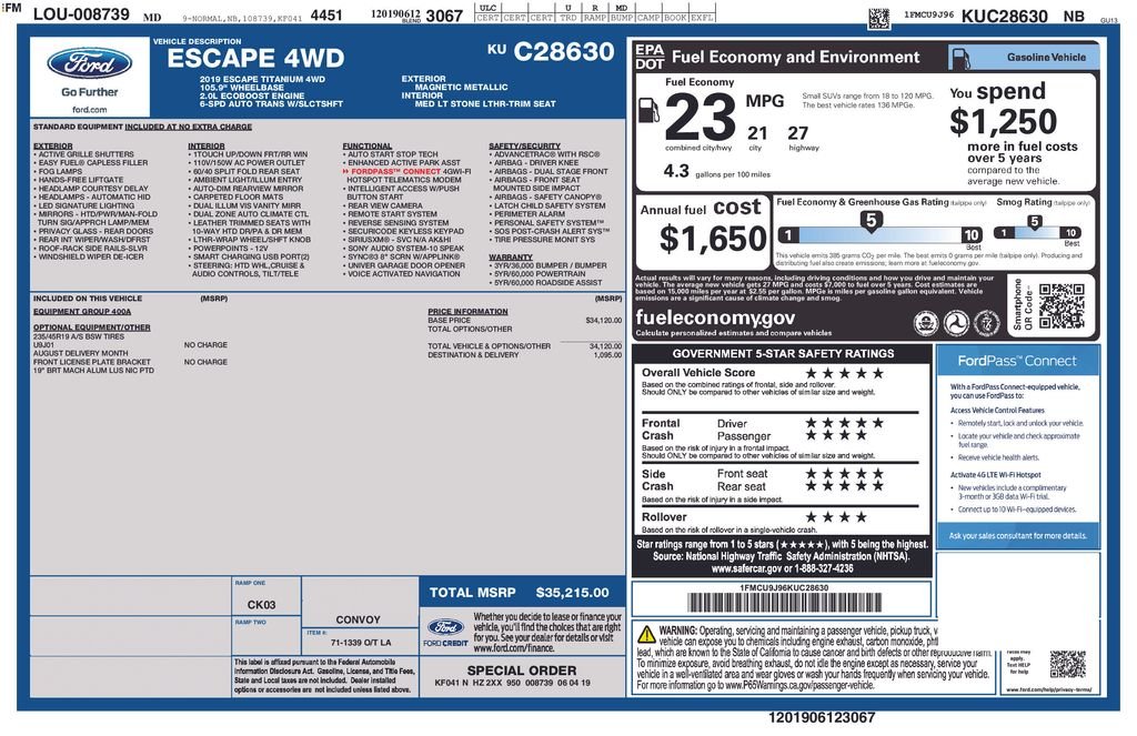 Certified Used 2019 Magnetic Ford Titanium image 6