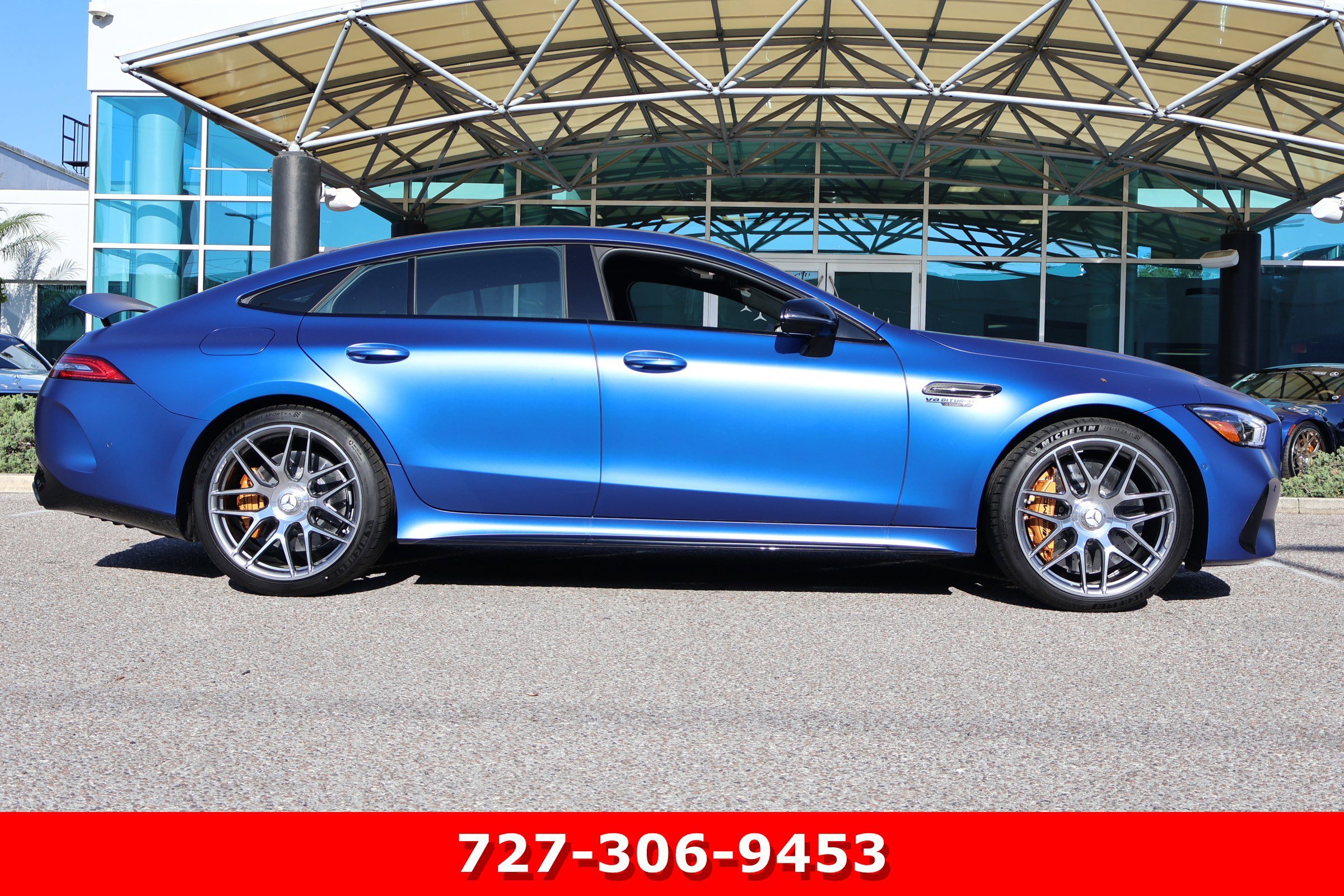 Certified Used 2025 MANUFAKTUR Starling Blue Magno Mercedes-Benz AMG® GT 63 S E Performance image 12