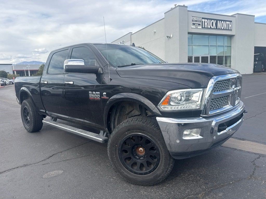 Used 2016 Brilliant Black Crystal Pearlcoat Ram Laramie image 2