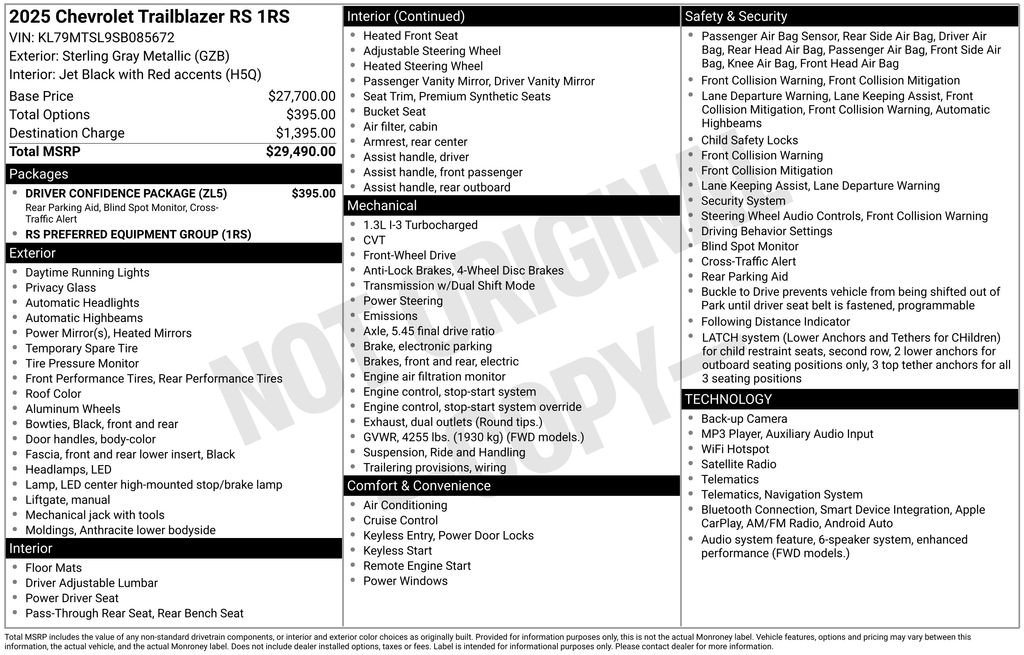 Used 2025 Gray Chevrolet RS image 21