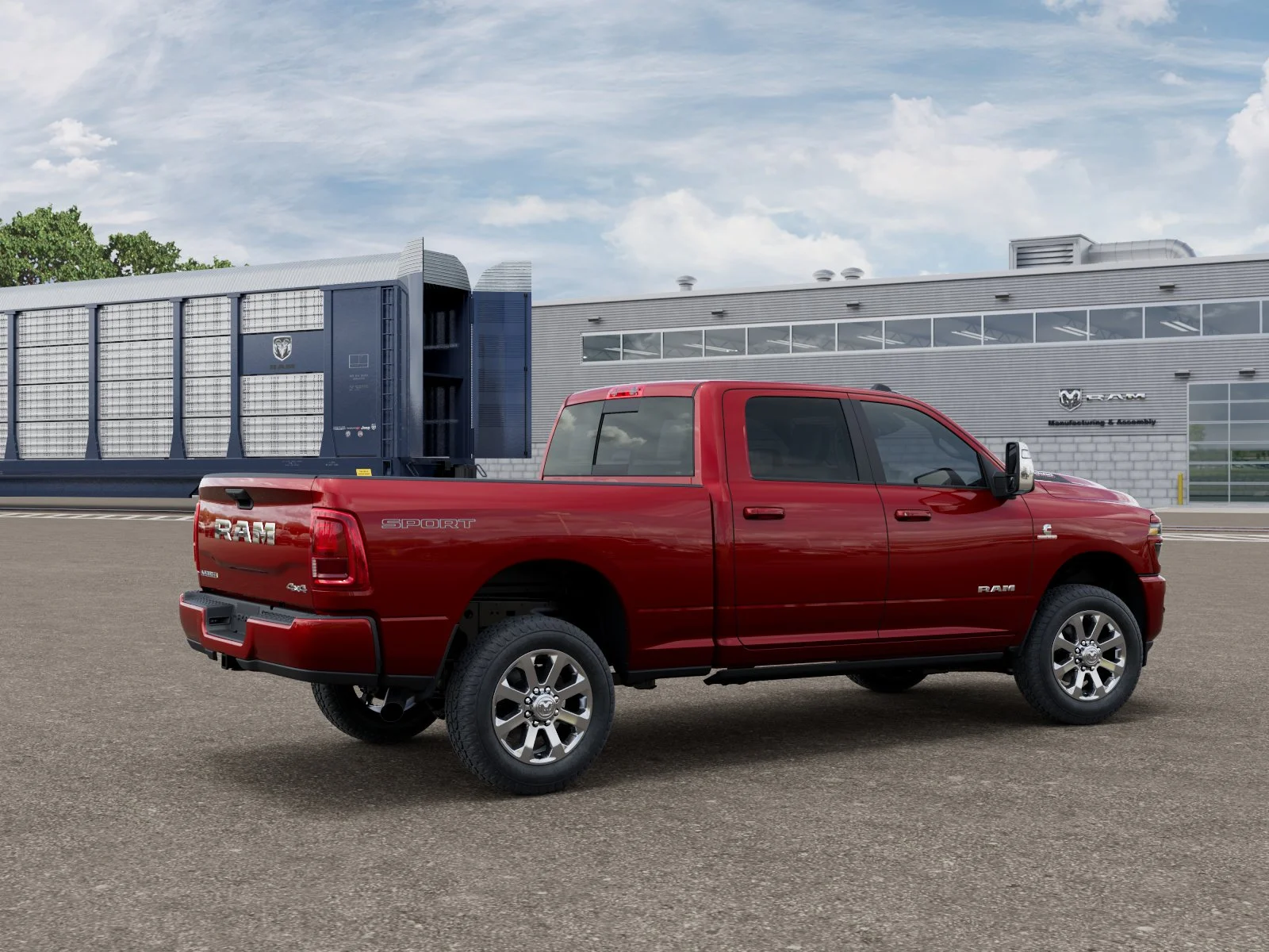 New 2027 Molten Red Pearl-Coat Exterior Paint RAM Laramie image 2