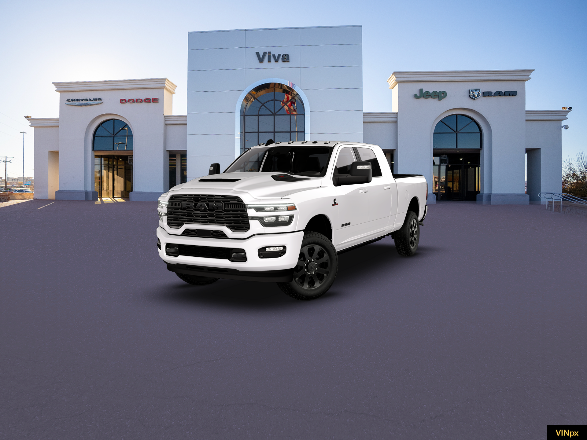 New 2026 Bright White Clear-Coat Exterior Paint RAM Laramie image 13