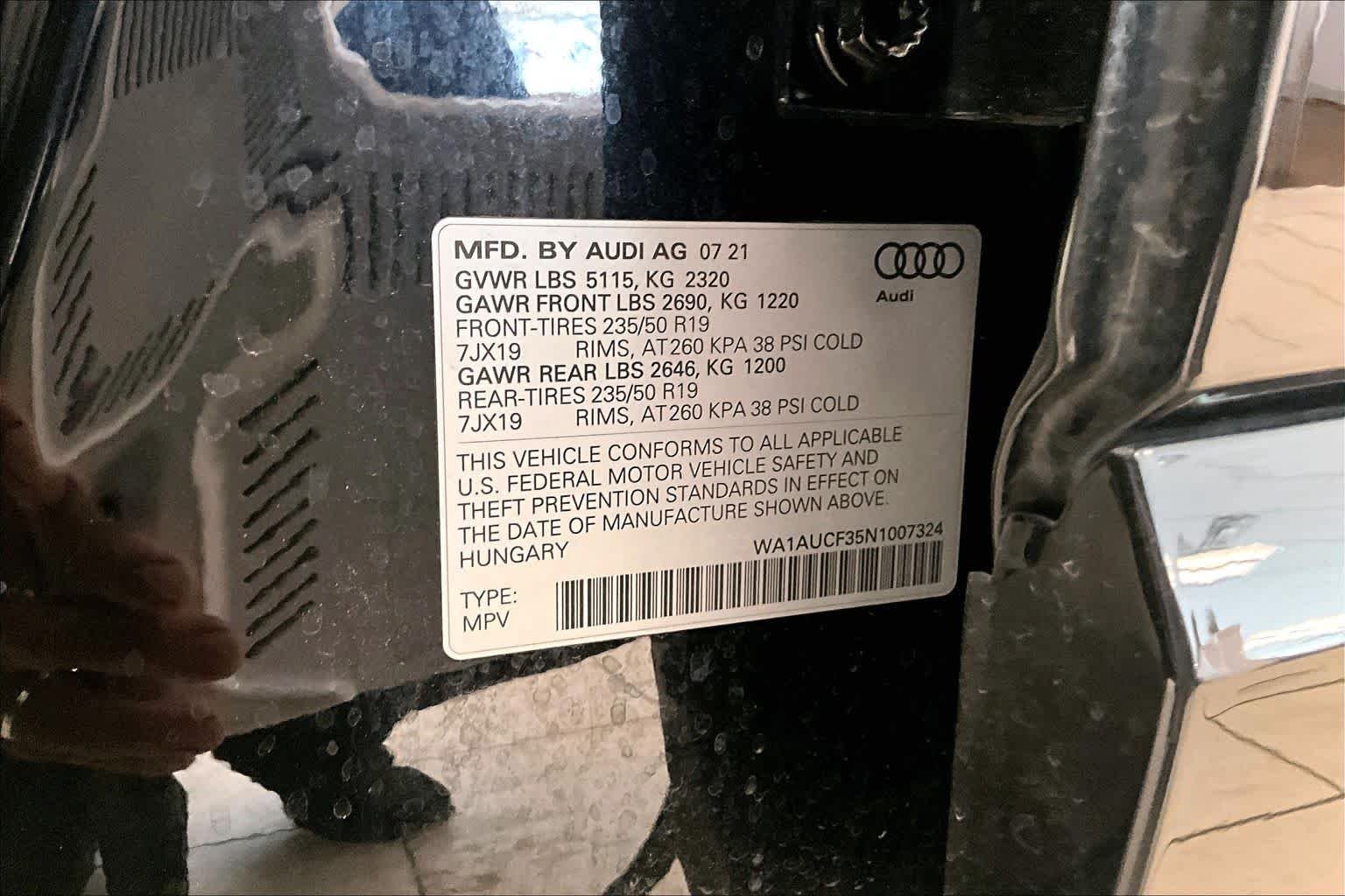 Used 2022 Mythos Black Metallic Audi Premium image 31