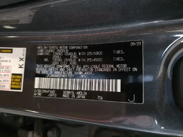 Certified Used 2023 BK/CLOUDBURST GRAY Lexus 450e Luxury image 35