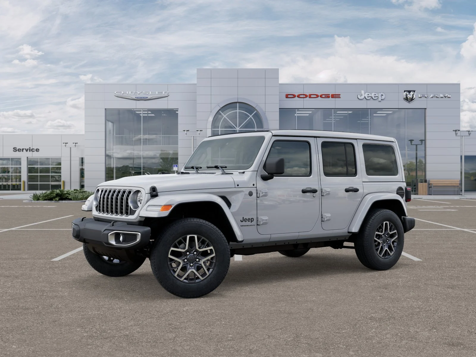New 2025 Bright White Clear-Coat Exterior Paint Jeep Sahara image 16