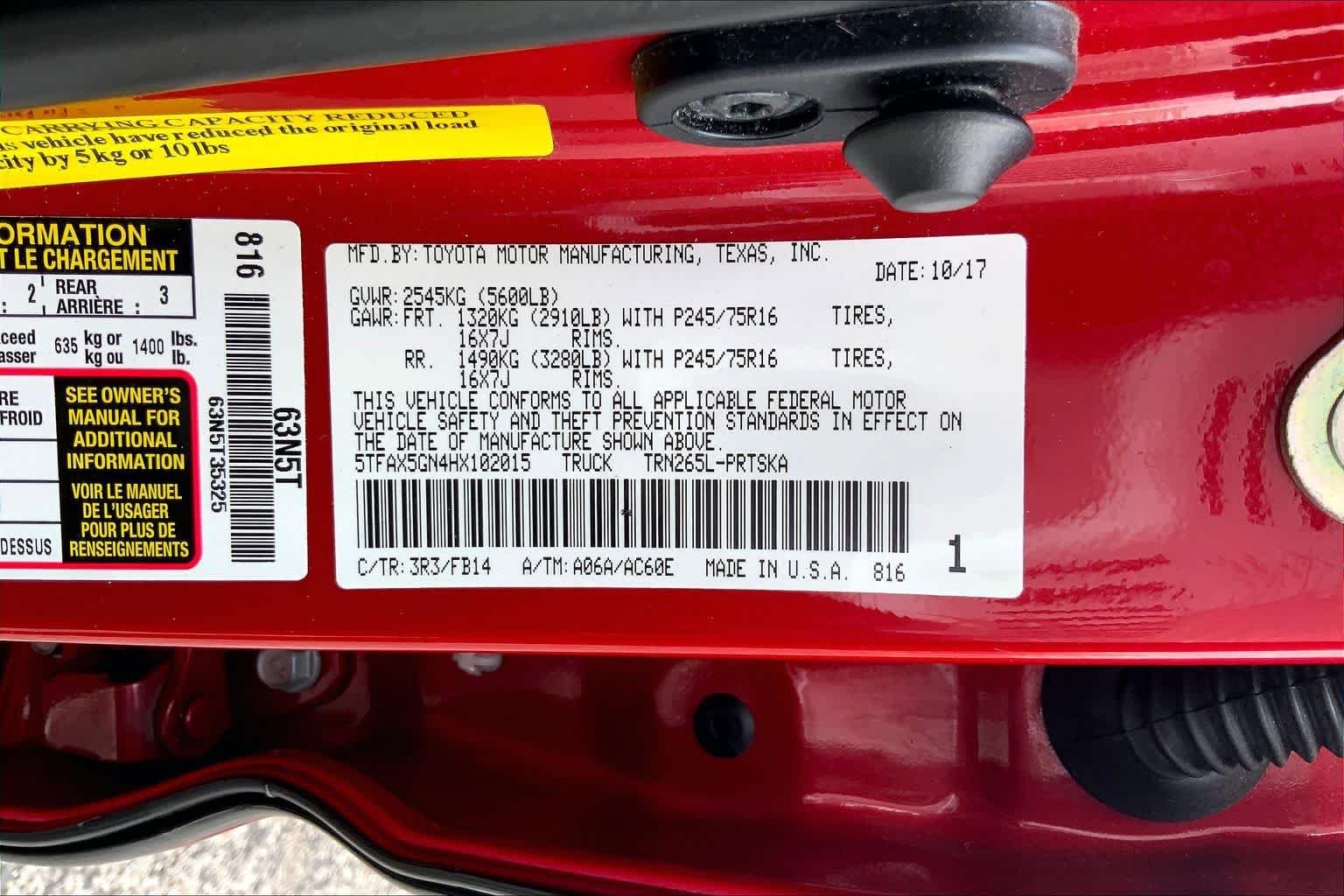 Used 2017 Barcelona Red Metallic Toyota SR image 36