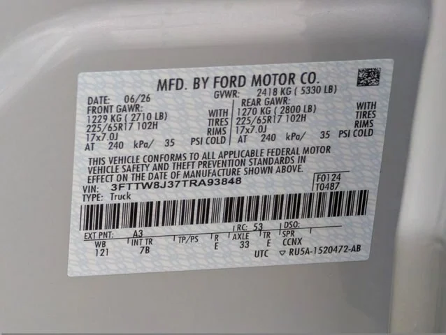 New 2026 Space White Metallic Ford XLT image 49