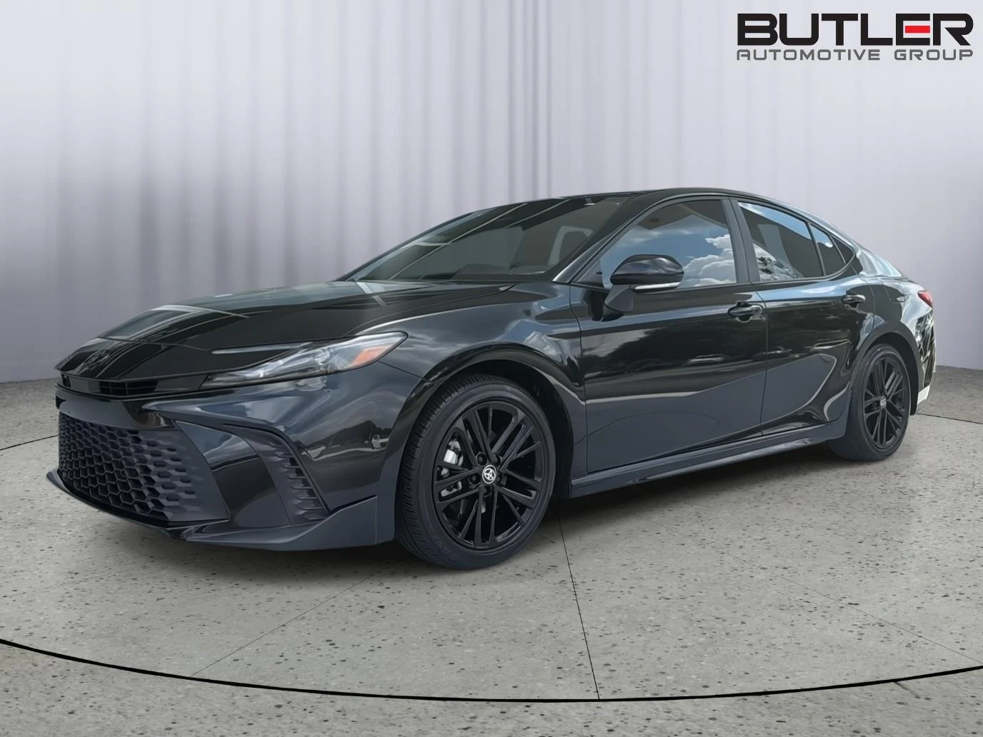 Used 2025 Midnight Black Metallic Toyota SE image 2