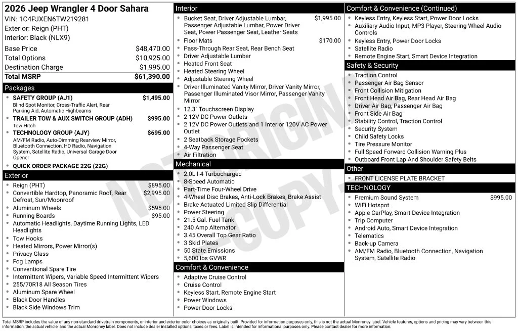 New 2026 Reign Exterior Paint Jeep Sahara image 6