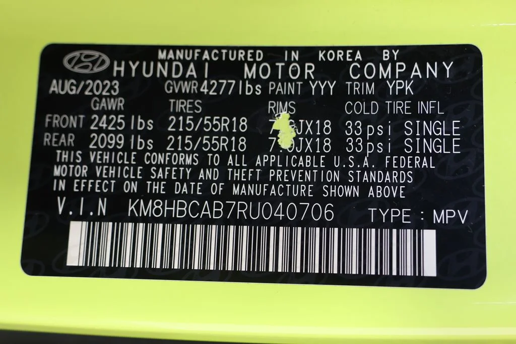 Used 2024 Yellow Hyundai SEL image 27
