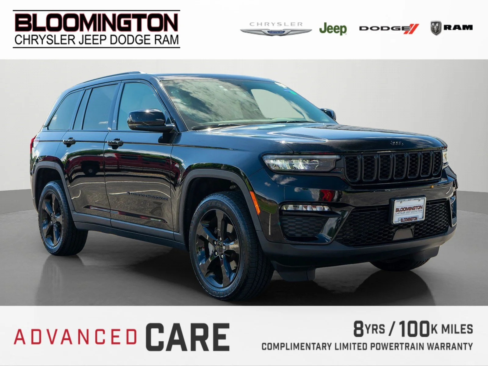 Used 2023 Diamond Black Crystal Pearlcoat Jeep Limited image 1