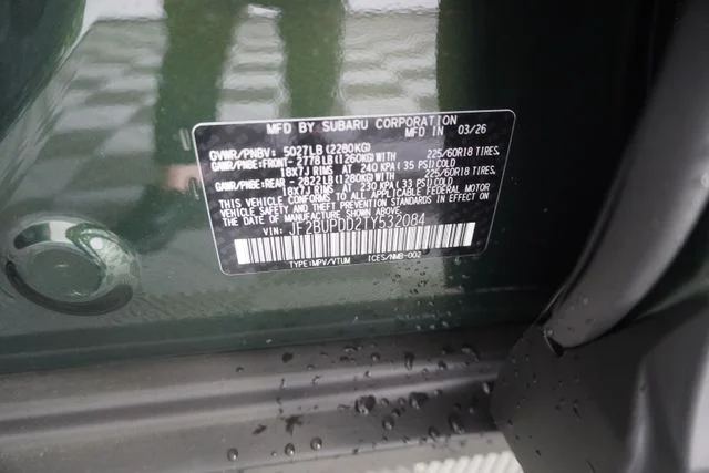 New 2026 DEEP EMERALD GREEN PEARL Subaru Limited image 12