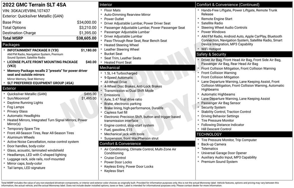 Used 2022 Silver GMC SLT image 27