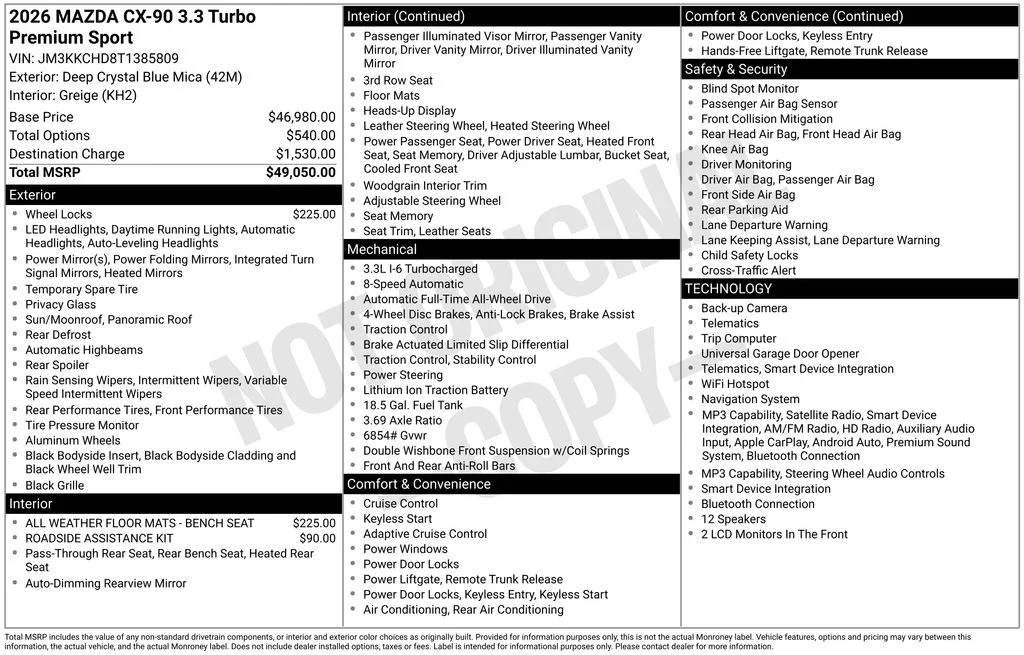 New 2026 Blue Mazda 3.3 Turbo Premium image 4