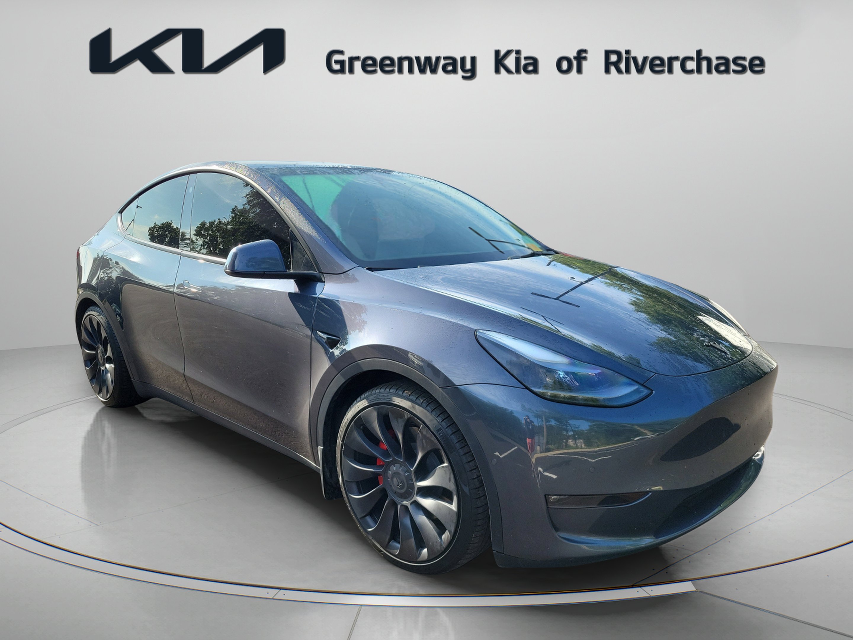 Used 2022 Gray Tesla Performance image 1