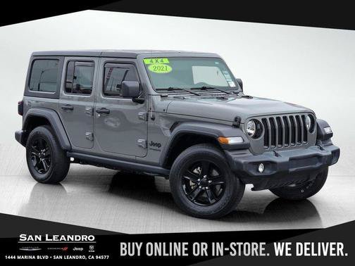 Used 2021 Gray Jeep Unlimited Sport Altitude image 1