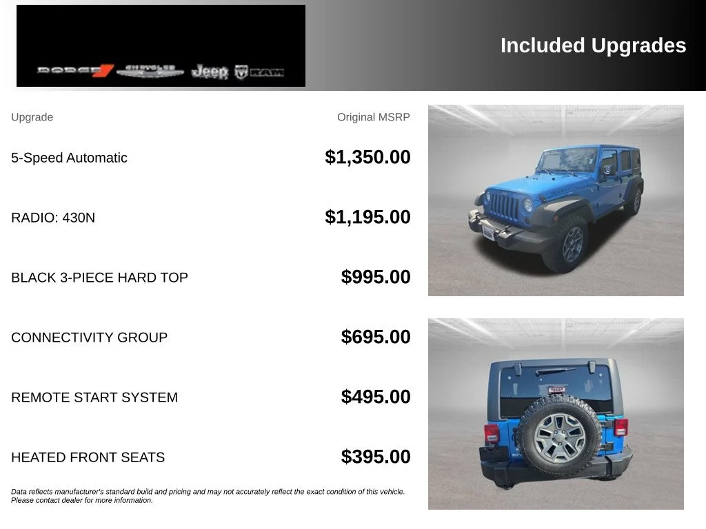 Used 2016 Blue Jeep Unlimited Rubicon image 4