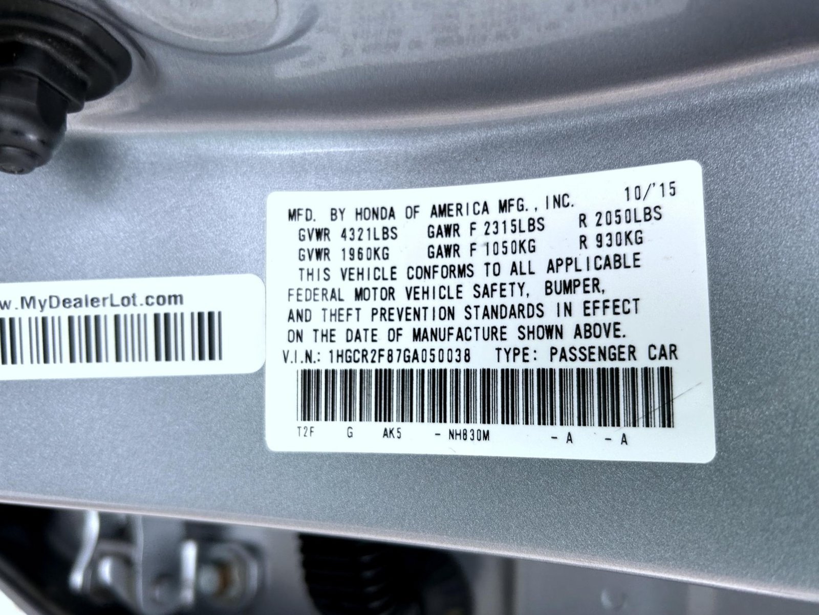 Used 2016 Silver Honda EX-L image 23