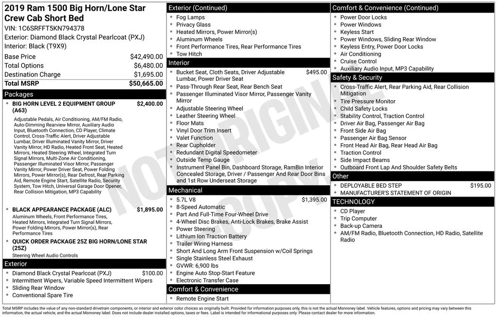 Used 2019 Black Ram Big Horn/Lone Star image 6
