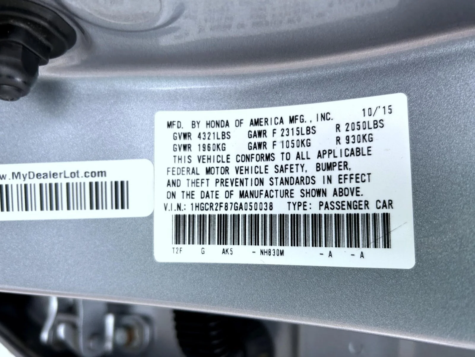 Used 2016 Silver Honda EX-L image 23
