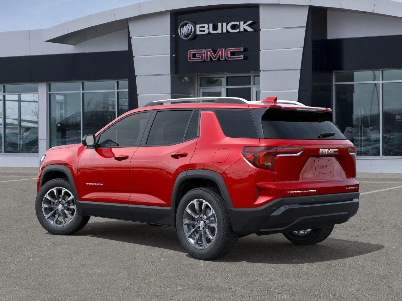 New 2027 Volcanic Red Tintcoat GMC AWD Elevation image 3