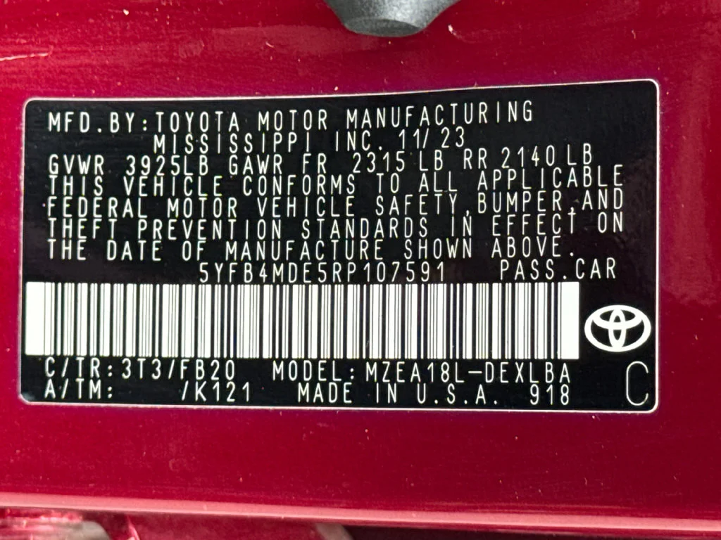 Used 2024 Red Toyota LE image 30