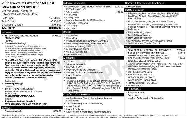 Used 2022 Dark Ash Metallic Chevrolet RST image 5