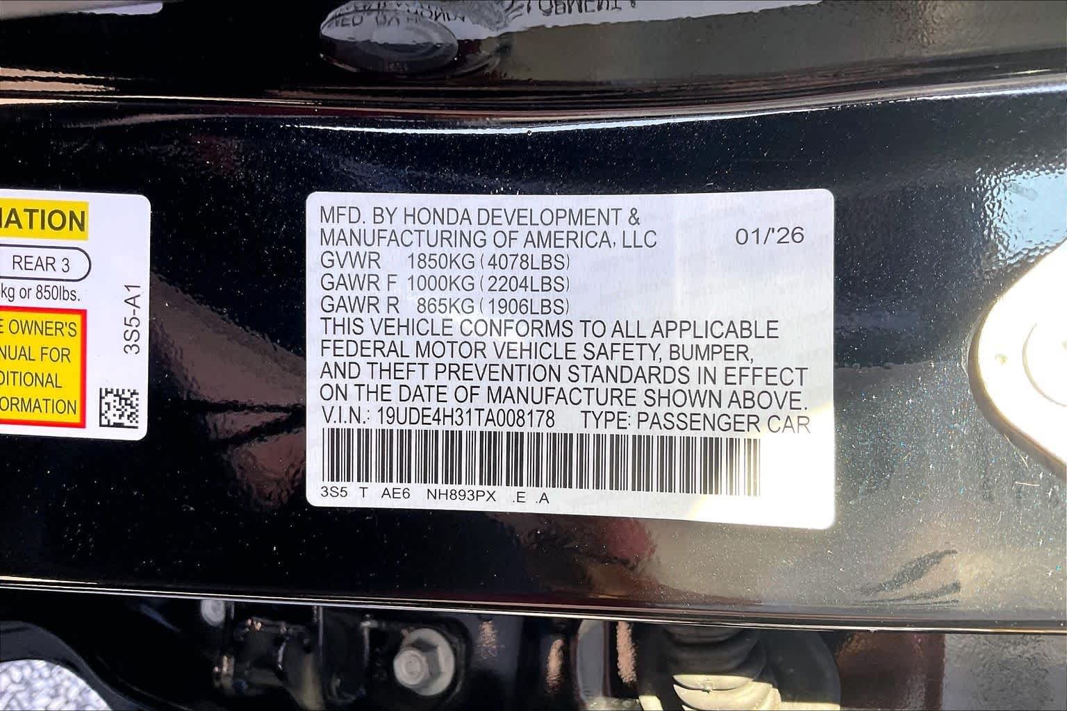 Used 2026 Majestic Black Pearl Acura w/A-Spec Package image 33