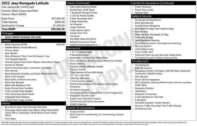 Used 2023 Black Jeep Latitude image 5