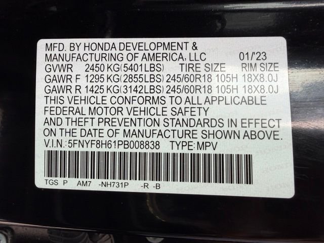 Used 2023 Crystal Black Pearl Honda TrailSport image 48