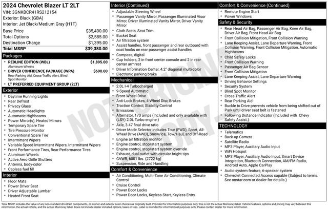 Used 2024 Black Chevrolet LT image 32