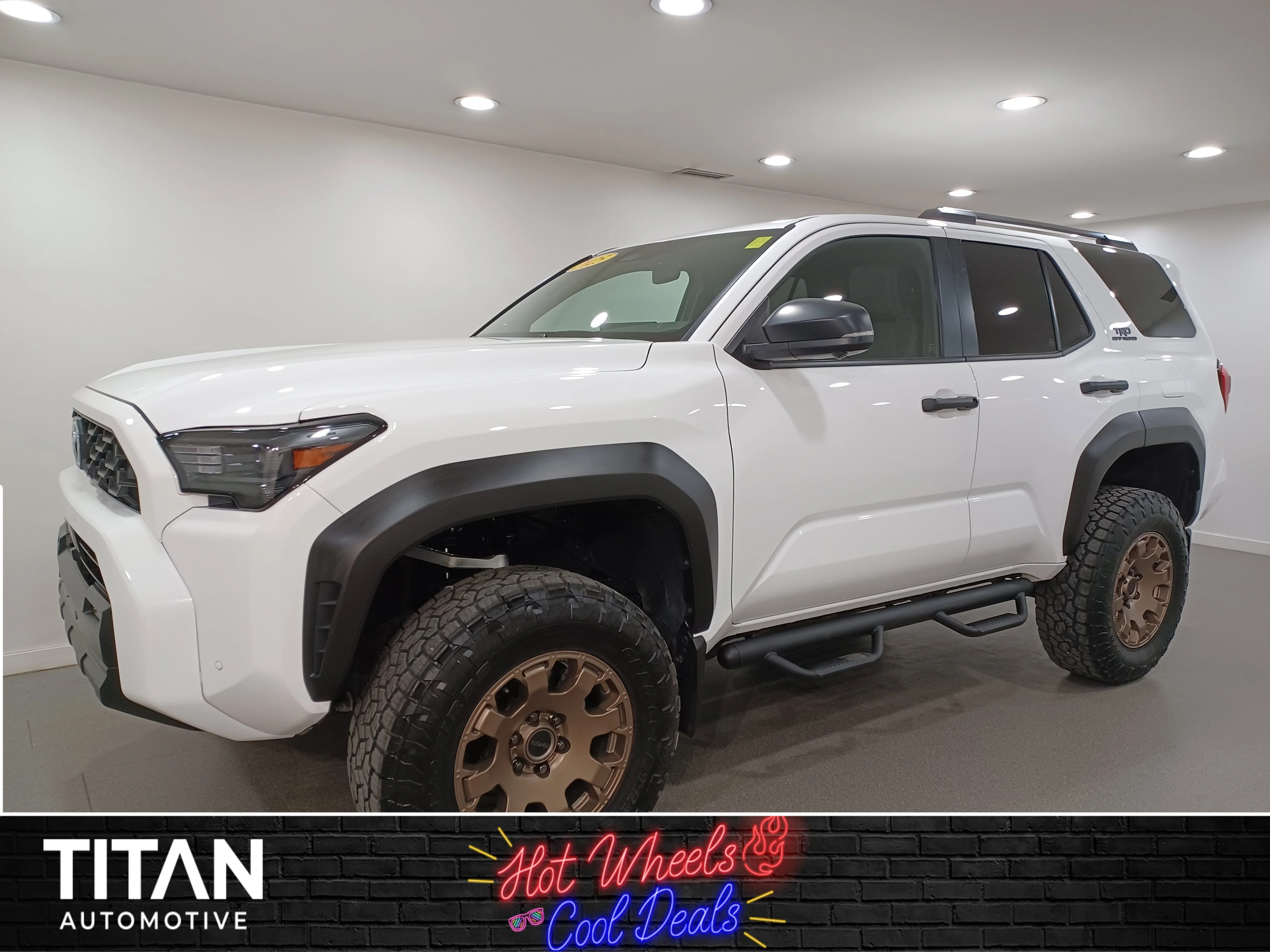 Certified Used 2025 Wind Chill Pearl Toyota TRD Off-Road 4x4*33in Tires | 3.5 Lift | Side Steps | 360 Cam | Cooled Leather | Sunroof image 1