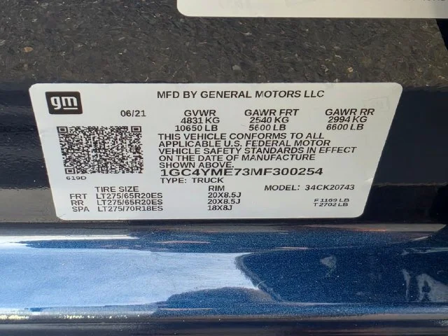 Used 2021 Blue Chevrolet Custom image 31