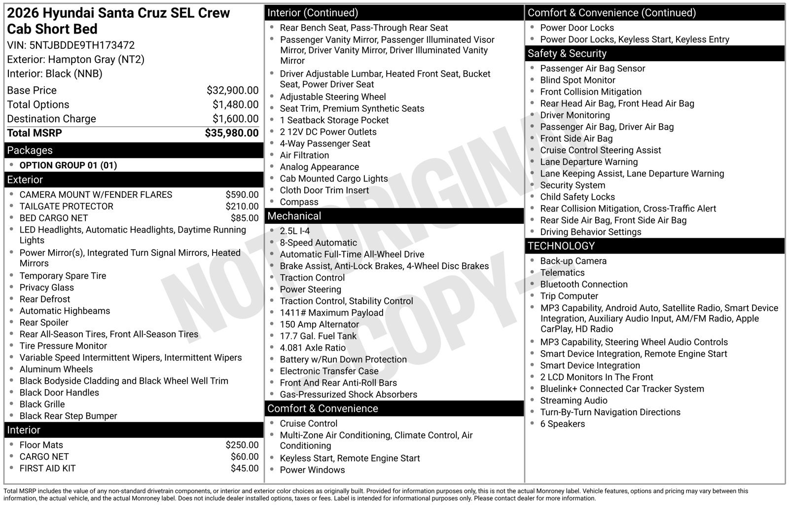 New 2026 Gray Hyundai SEL AWD image 27