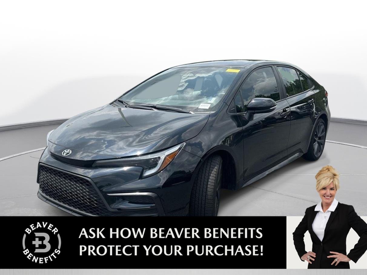 Used 2025 Midnight Black Metallic Toyota SE image 1