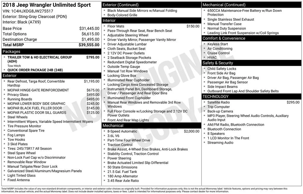 Used 2018 Gray Jeep Unlimited Sport image 23