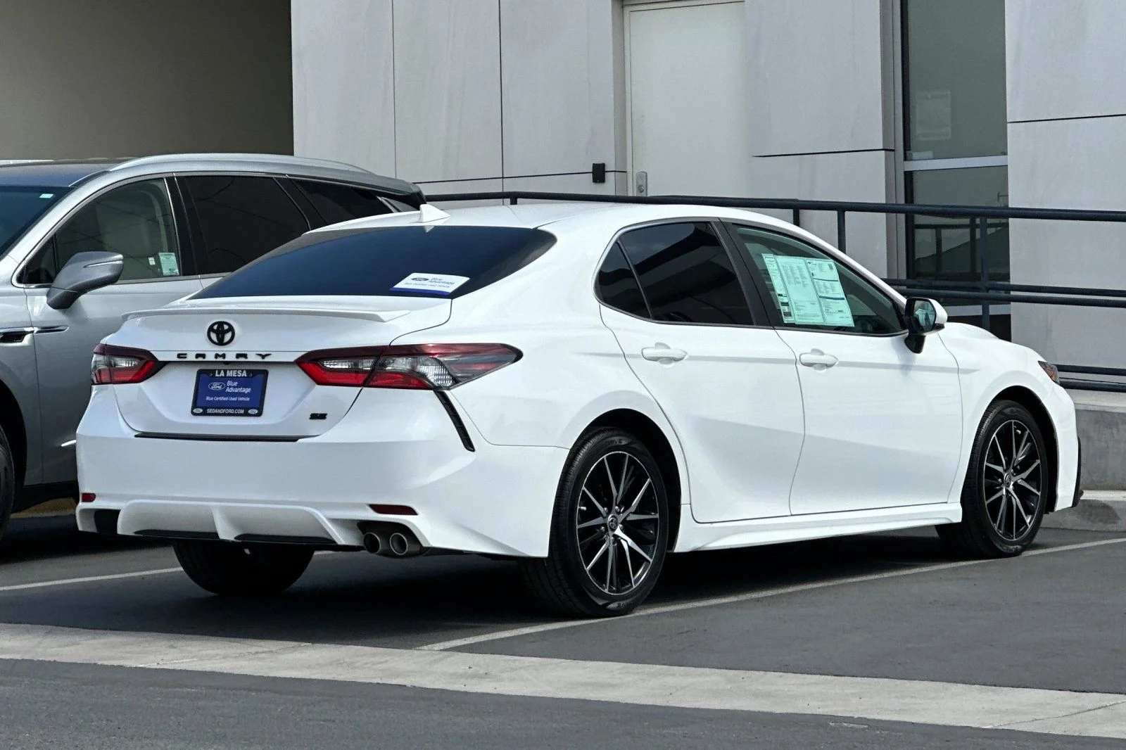 Certified Used 2021 Super White Toyota SE image 3