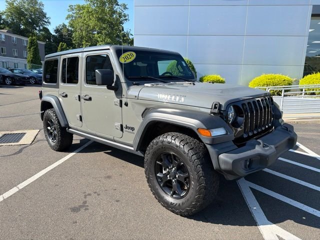 Used 2020 Gray Jeep Unlimited Sport image 1
