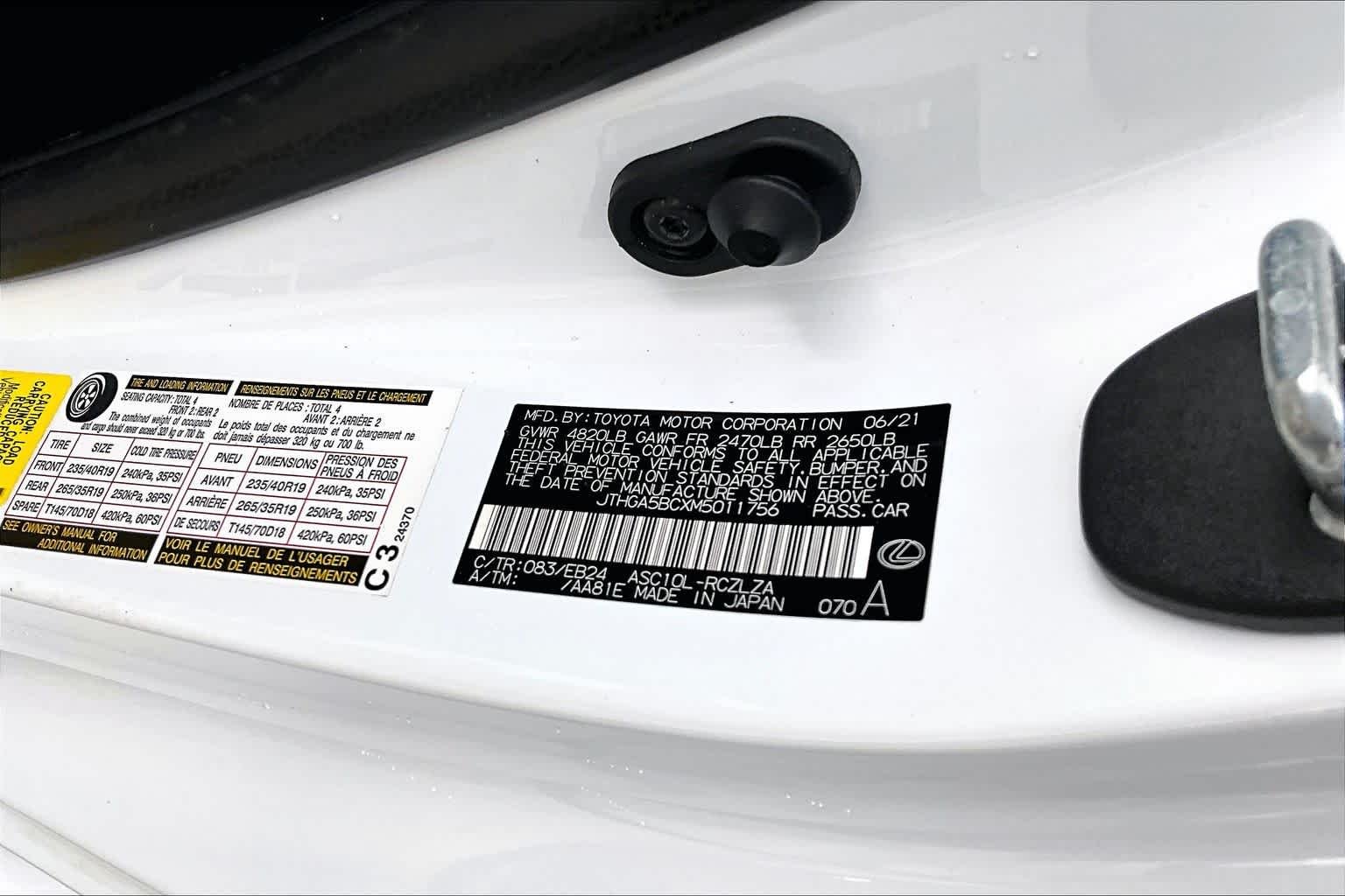 Used 2021 Ultra White Lexus F SPORT image 35