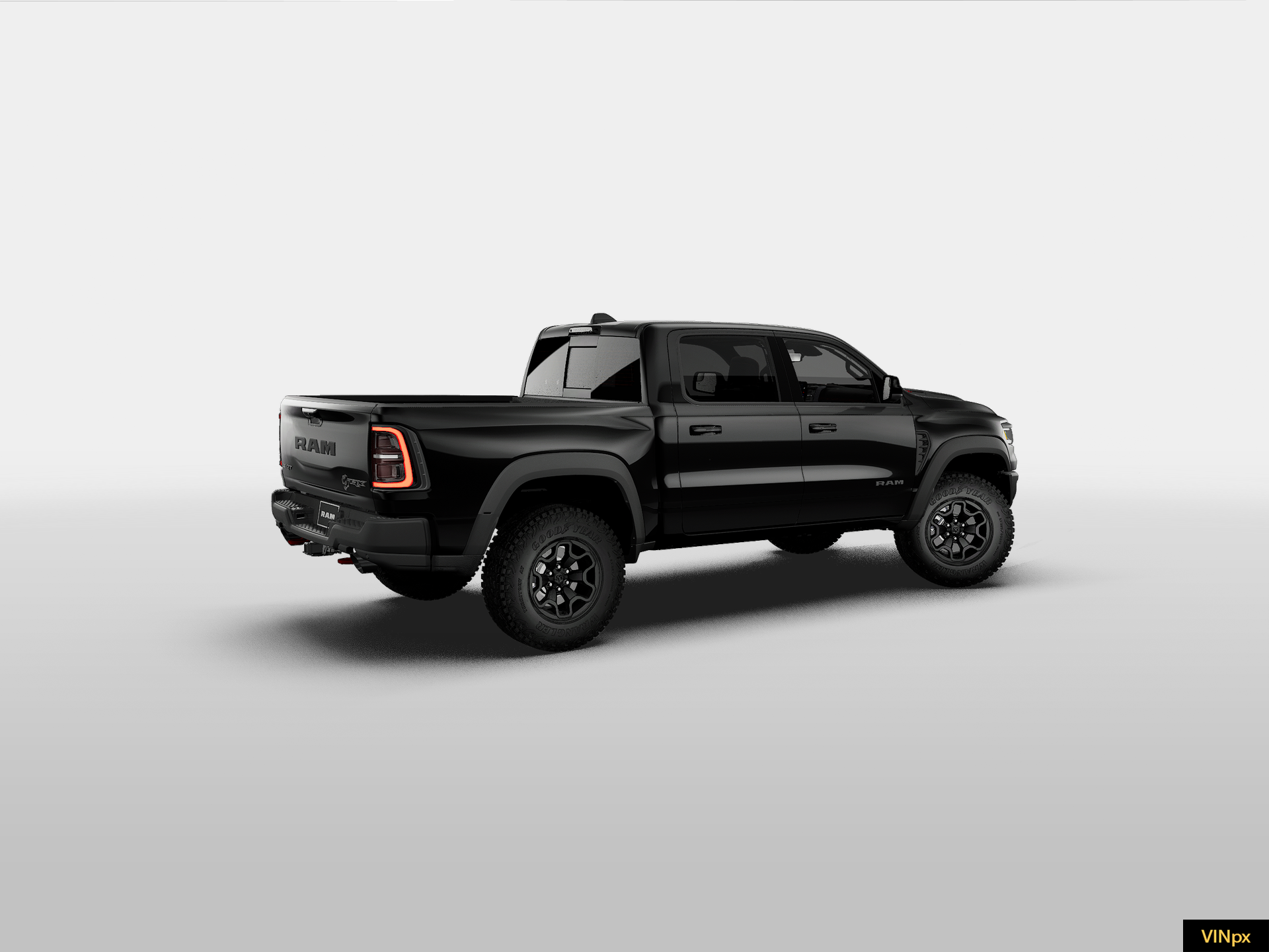 New 2027 Diamond Black Crystal Pearl-Coat Exterior Paint RAM TRX image 8