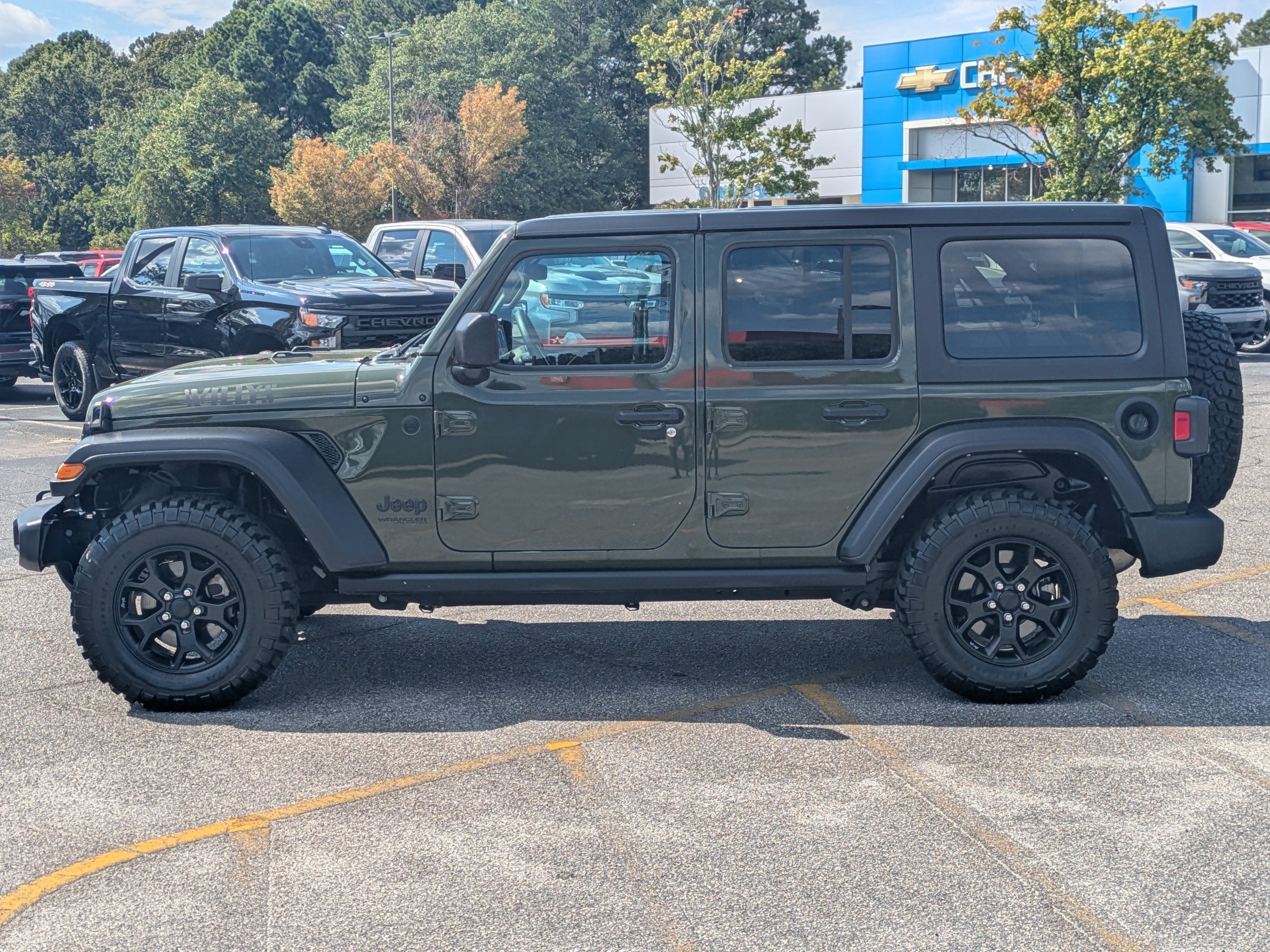 Used 2021 Sarge Green Clearcoat Jeep Unlimited Willys Sport image 7