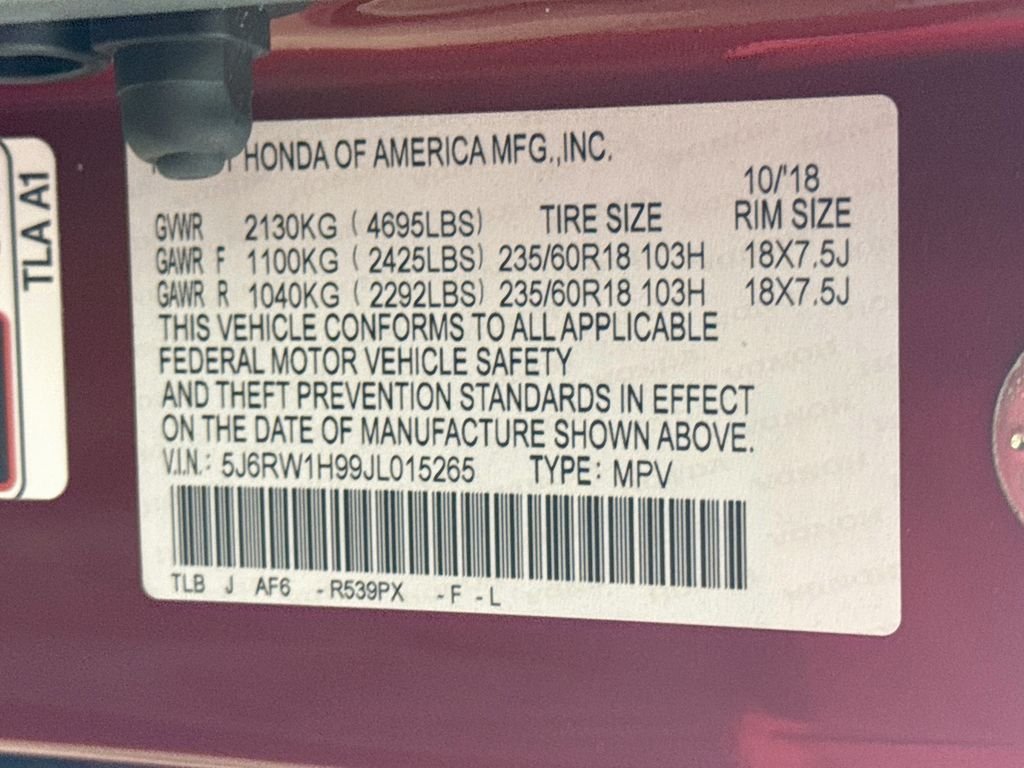 Used 2018 Molten Lava Pearl Honda Touring image 30