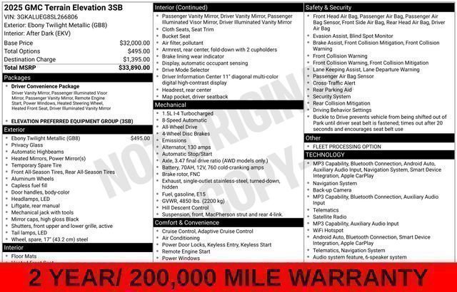 Used 2025 Black GMC Elevation image 54