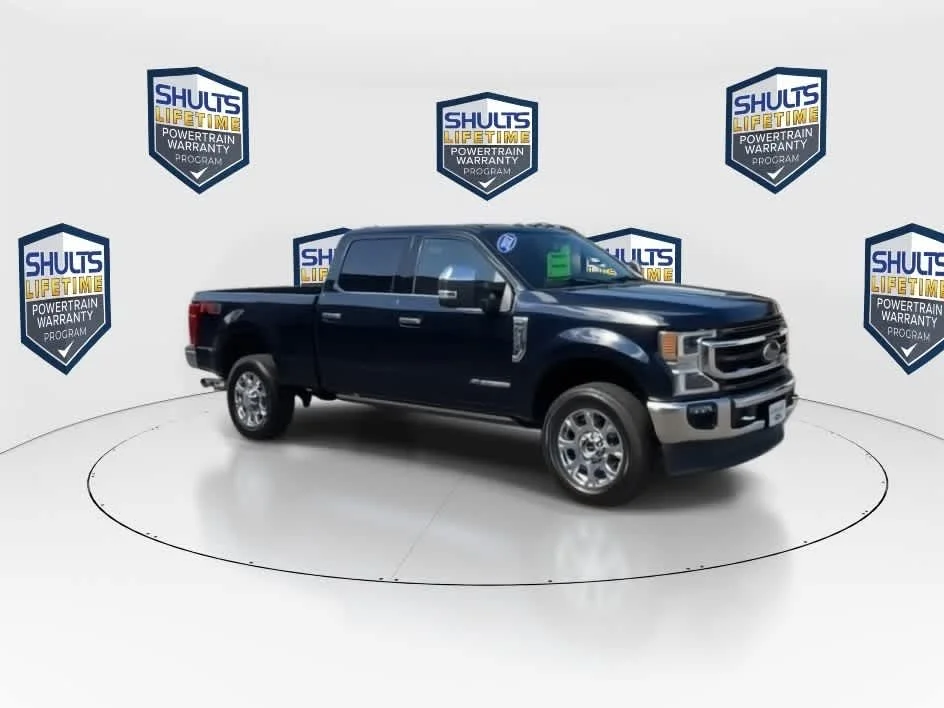 Used 2021 Antimatter Blue Metallic Ford King Ranch image 4
