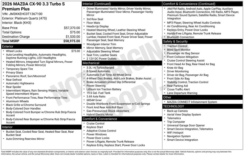 New 2026 Platinum Quartz Metallic Mazda 3.3 Turbo S Premium Plus image 6